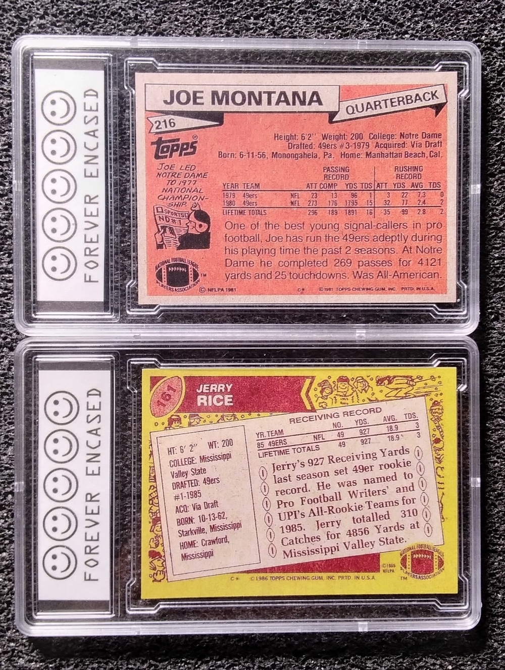 Joe Montana, Jerry Rice 49ers HOF Autograph Football Rookie Card Set. Graded 10 - Picture 2 of 2